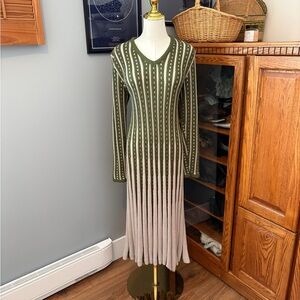 Vintage 70s Knit Midi Dress